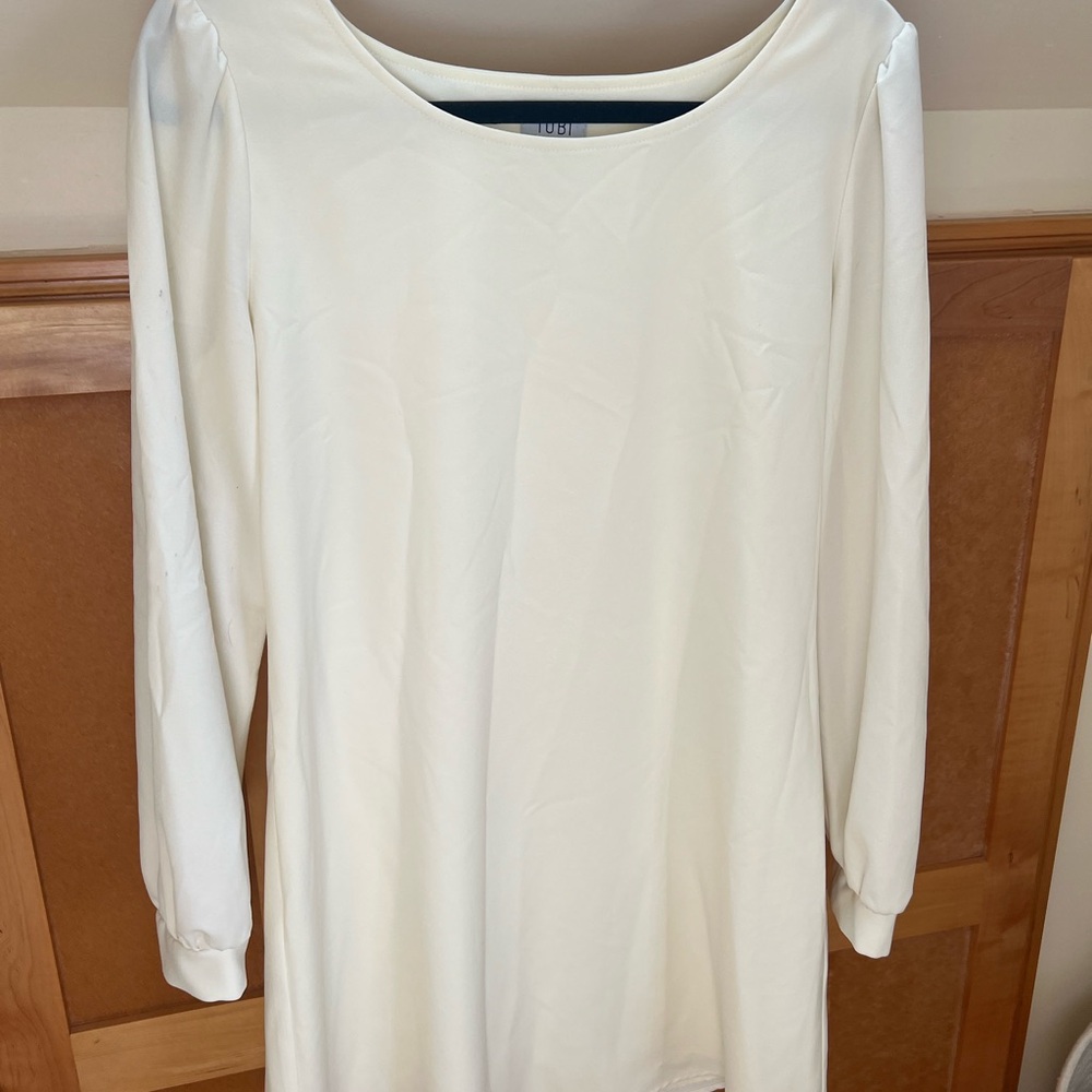 Tobi Cream Long Sleeve Dress
